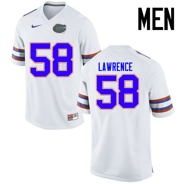 Men Florida Gators #58 Jahim Lawrence College Football Jerseys Sale-White - Click Image to Close